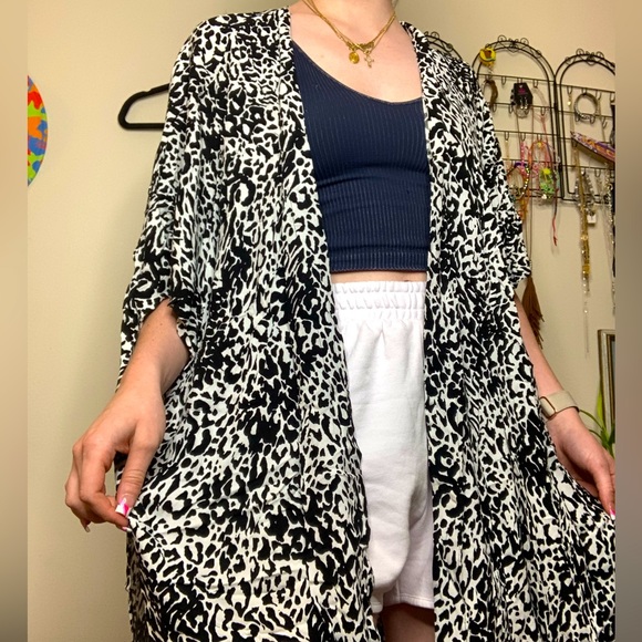 Long Mix Print Cardigan - Picture 2 of 4